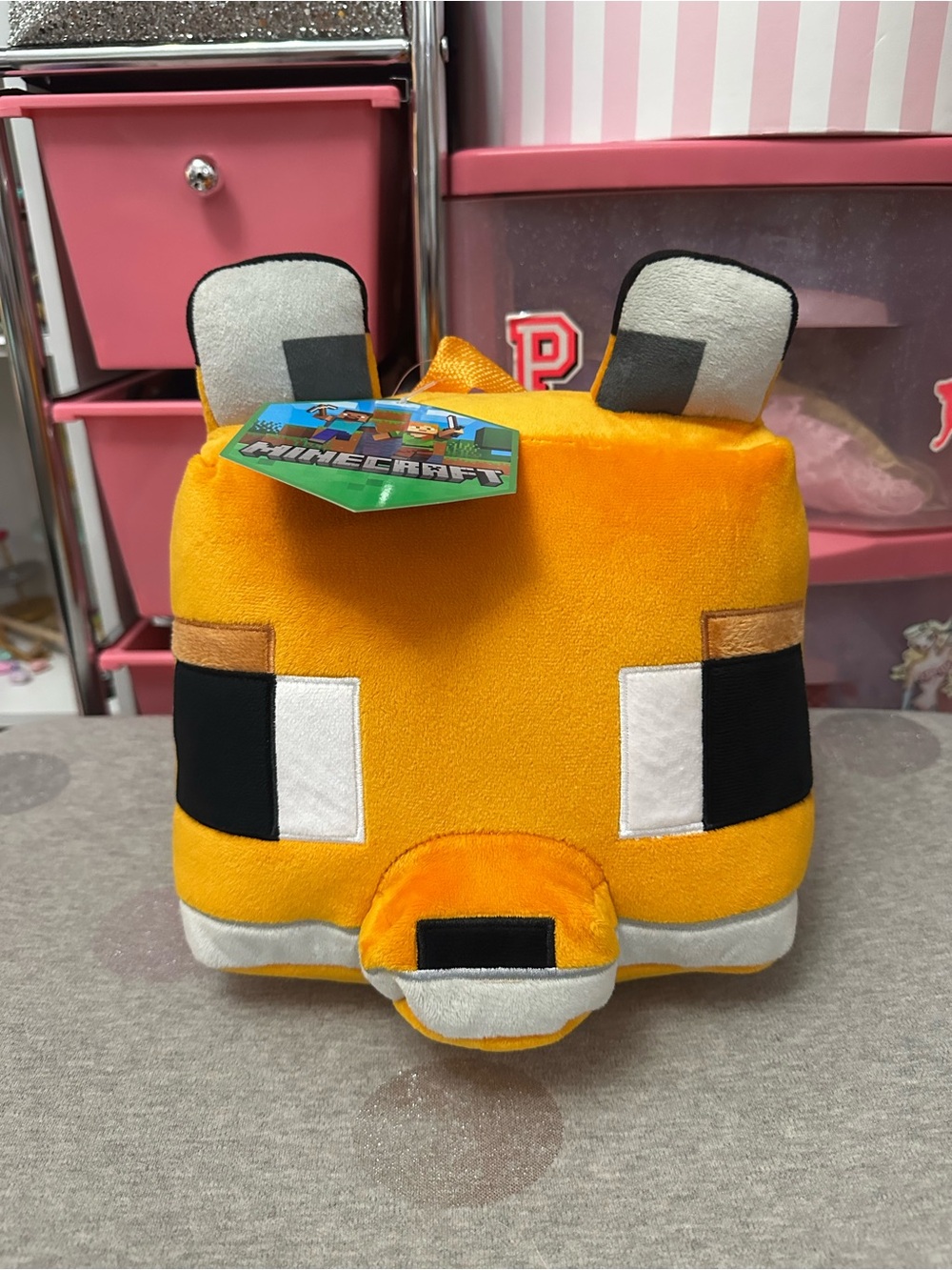Minecraft Fox Plush Back Pack Stuffie Plushie